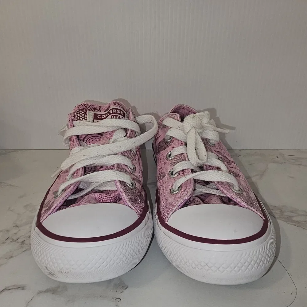 Converse Chuck Taylor All Star Pink Mermaid Unicorn Youth 2 Low Top Sneakers